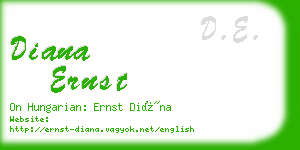 diana ernst business card